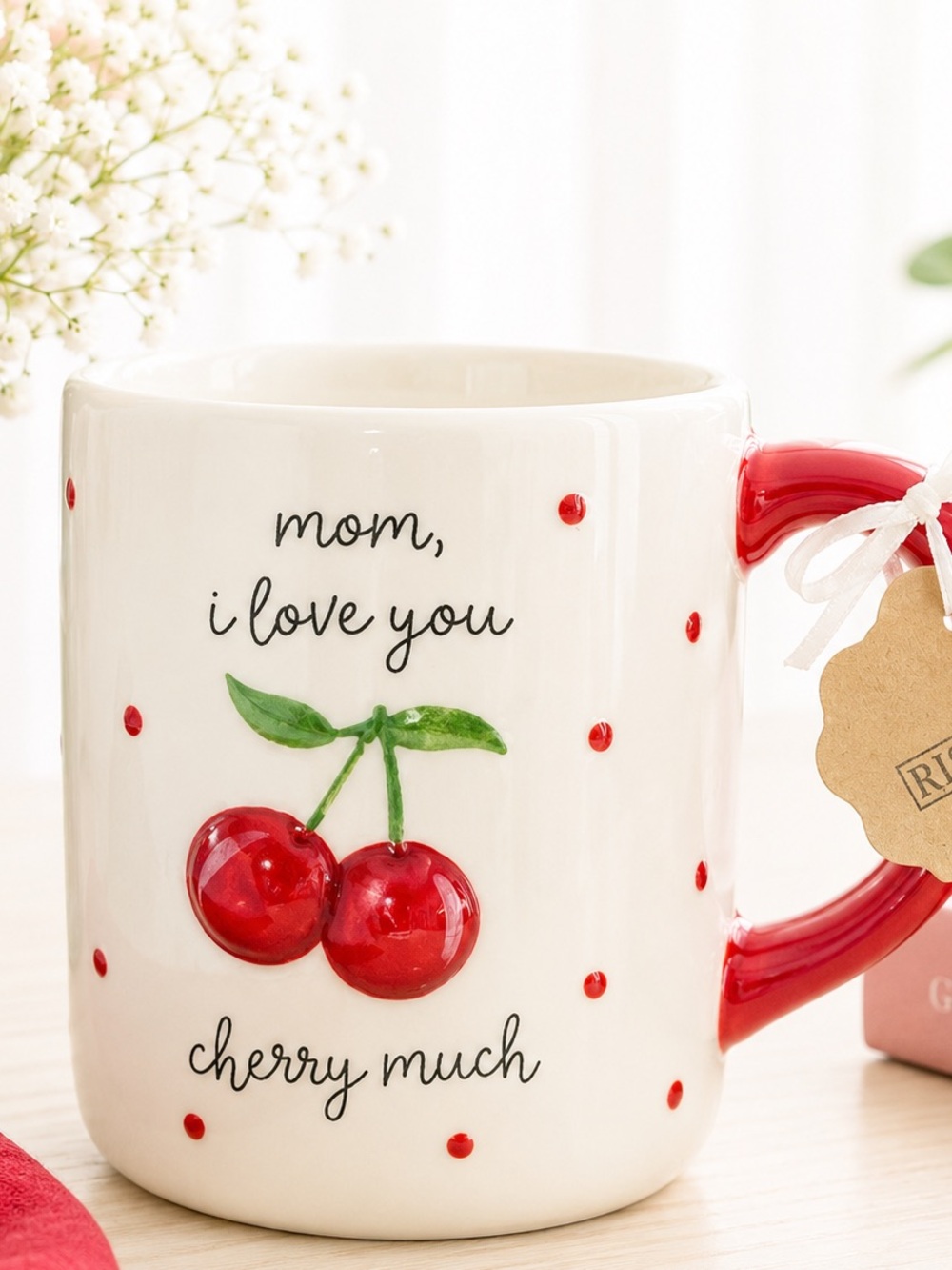 Mom I love you Cherry much Mom Mug NWT